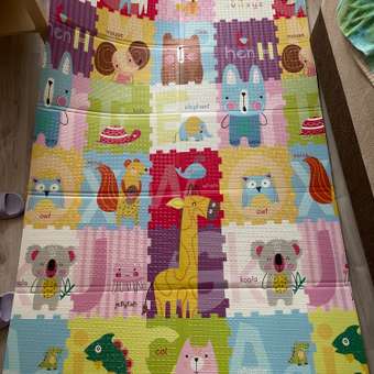 Детский складной коврик Mamagoods Город и зверята 120 x 180 см 1 шт.: отзыв пользователя Детский Мир