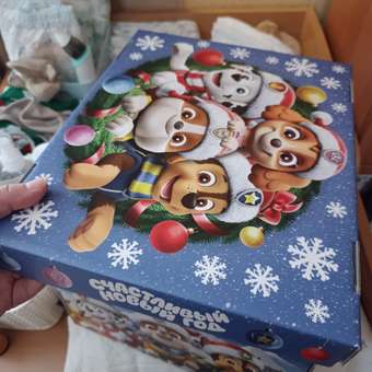 Коробка подарочная новогодняя Дарите Счастье с крышкой, "Счастливый Новый год", 31 х 25,5 х 16 см, Щенячий патруль: отзыв пользователя Детский Мир