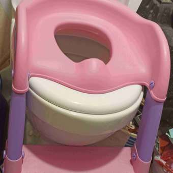 Накладка на унитаз Babyton Pink со ступенькой розовый: отзыв пользователя Детский Мир