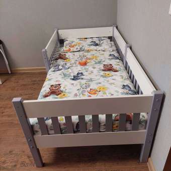 Кровать подростковая Moms charm Бортики (белый, серый): отзыв пользователя Детский Мир
