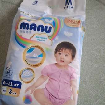 Подгузники MANU Premium S (4-8 кг) 3 шт.: отзыв пользователя Детский Мир