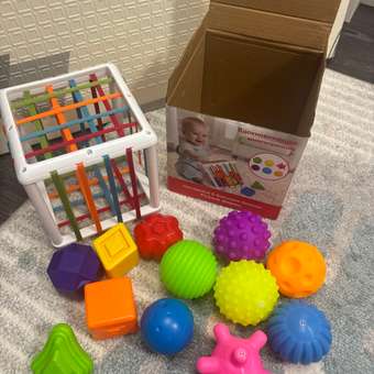 Игрушка ТОТОША сортер Монтессори куб с резинками: отзыв пользователя Детский Мир