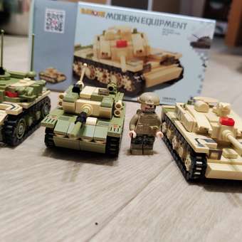Конструктор BAZUMI Набор танков 8 шт 1354 дет.: отзыв пользователя Детский Мир