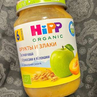 Пюре Hipp Овсяная каша с абрикосами и яблоками с 6 мес 190 г: отзыв пользователя Детский Мир