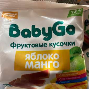 Фруктовые кусочки BabyGo из яблок и манго с 12 мес 60 г: отзыв пользователя Детский Мир