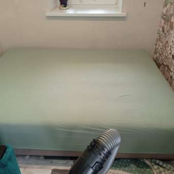 Простыня Mrs.Stretch Mr.Jersy Оливковый 160 x 200 см на резинке: отзыв пользователя Детский Мир