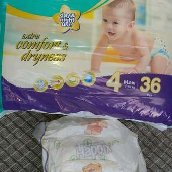 Подгузники HAPPIX Super Dry ультратонкие 4 (7-18 кг) 36 шт.: отзыв пользователя Детский Мир