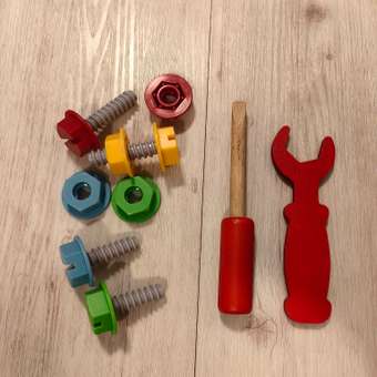 Конструктор Alatoys Ящик инструментов деревянный 19 дет.: отзыв пользователя Детский Мир