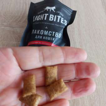 Лакомства для кошек LIGHT BITES 45г Подушечки с пюре из креветок LB023: отзыв пользователя. Зоомагазин Зоозавр