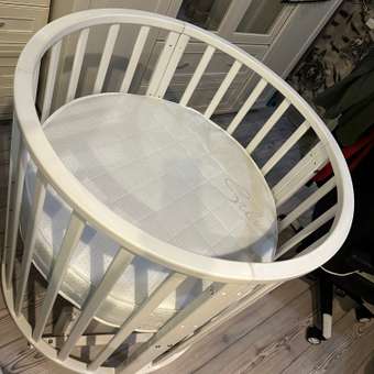 Детская кроватка Babyton Eva овальная, поперечный маятник (белый): отзыв пользователя Детский Мир