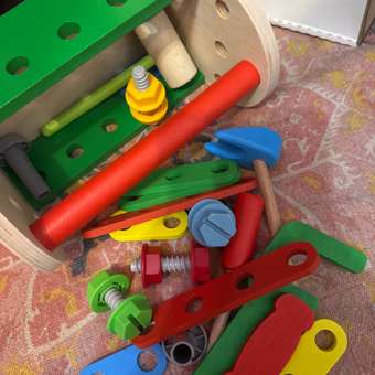 Конструктор Alatoys Ящик инструментов деревянный 19 дет.: отзыв пользователя Детский Мир