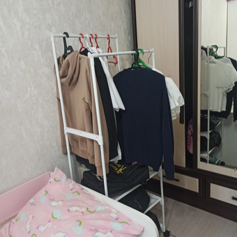 Вешалка с полками HomDoctor напольная: отзыв пользователя Детский Мир