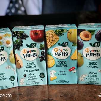Нектар ФрутоНяня Яблоко-Слива с 5 мес 0.2 л: отзыв пользователя ДетМир