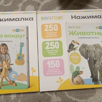 Комплект говорящих книжек BertToys Нажималки: Животные + Транспорт: отзыв пользователя Детский Мир