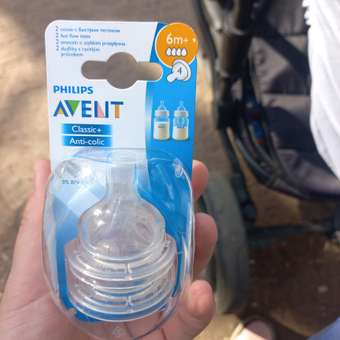 Соска Philips Avent Anti-Colic силикон (для густых жидкостей) 2 шт.: отзыв пользователя ДетМир