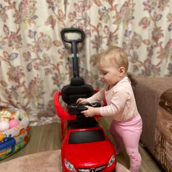 Пушкар BabyCare Mercedes-Benz AMG C63 Coupe красный с ручкой: отзыв пользователя Детский Мир