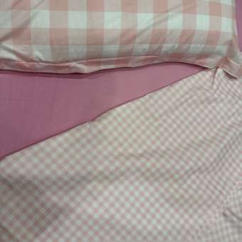 Комплект постельного белья FUTURINO Home розовая клетка: отзыв пользователя Детский Мир
