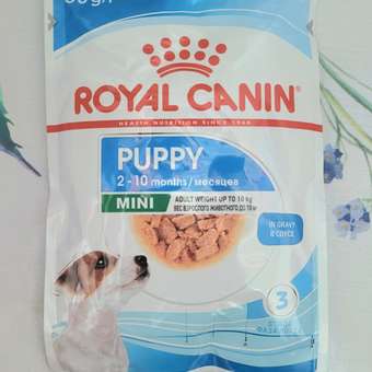 Корм для щенков Royal Canin Mini Puppy мелких пород до 10 месяцев кусочки в соусе пауч 85г: отзыв пользователя. Зоомагазин Зоозавр
