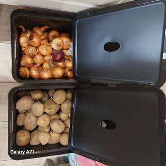 Лоток Econova с крышкой Velvet 38х27х24.9 см 20 л черный: отзыв пользователя Детский Мир