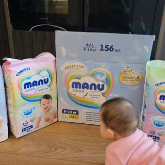 Подгузники MANU Comfort L (9-14 кг) 54 шт.: отзыв пользователя Детский Мир