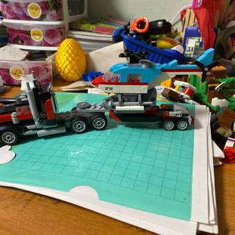 Конструктор LEGO Creator Бортовой грузовик с вертолетом 270 дет.: отзыв пользователя Детский Мир