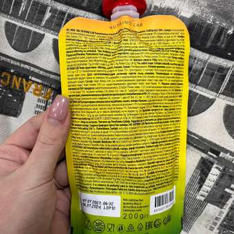 Пюре Nutrino Lab Яблоко манго папайя банан с 3 лет 200 г: отзыв пользователя Детский Мир