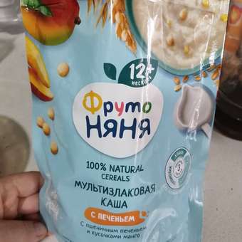 Каша молочная ФрутоНяня с кусочками манго и печеньем 200г с 12 месяцев: отзыв пользователя Детский Мир