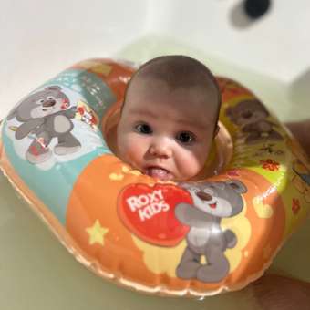 Круг надувной Roxy-Kids на шею для купания малышей Мишка Friendly RTT-002F: отзыв пользователя Детский Мир