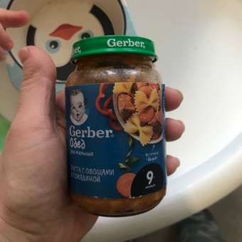 Пюре Gerber паста-овощи-говядина 190г с 9месяцев: отзыв пользователя ДетМир