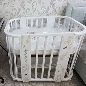 Детская кроватка Sweet Baby Arte овальная, поперечный маятник (белый): отзыв пользователя Детский Мир