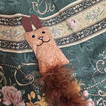 Игрушка для кошек Barbaks Перьевой заяц с ушками коричневый 25*5см: отзыв пользователя. Зоомагазин Зоозавр