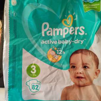 Подгузники Pampers Active Baby-Dry 3 (6-10 кг) 82 шт.: отзыв пользователя ДетМир