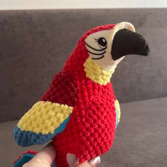 Игрушка для собак Barbaks Ара Роман пищит шуршит с канатиком 30см: отзыв пользователя. Зоомагазин Зоозавр