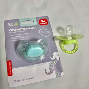 Пустышка BabyGo силикон ортодонтическая от 0 мес. 1 шт.: отзыв пользователя ДетМир