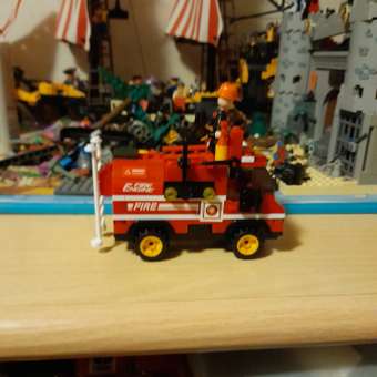 Конструктор SLUBAN Пожарная машина с лестницей: отзыв пользователя Детский Мир