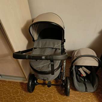 Коляска трансформер JOVOLA 3в1 Folk, бежевый: отзыв пользователя Детский Мир