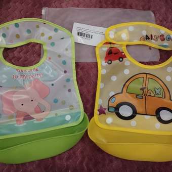 Нагрудник Tobby пластик 2 шт.: отзыв пользователя Детский Мир