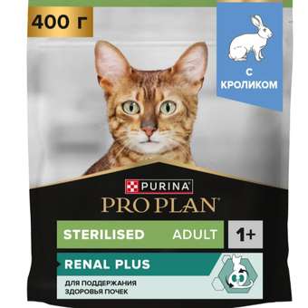 Корм сухой для кошек PRO PLAN 400г с кроликом при стерилизации и кастрации: отзыв пользователя. Зоомагазин Зоозавр