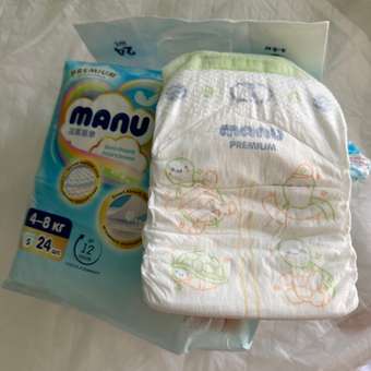 Подгузники MANU Premium S (4-8 кг) 24 шт.: отзыв пользователя ДетМир