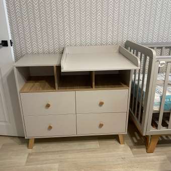 Комод пеленальный Rant Vester 100 см 4 ящика 3 отсека Crystal Beige: отзыв пользователя Детский Мир