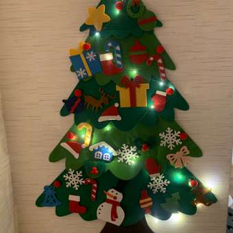 Елка из фетра Золотая сказка новогодняя с игрушками на липучках украшения на новый год: отзыв пользователя Детский Мир