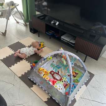 Коврик пазл детский WellMat Бежевый 30x30x1 см 9 шт. с окантовкой игровой развивающий для ползания: отзыв пользователя Детский Мир