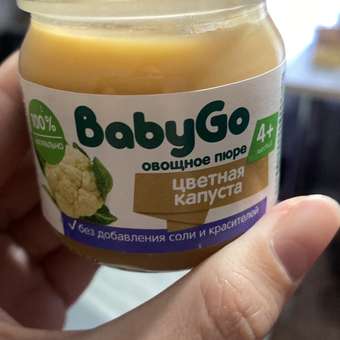 Пюре BabyGo Цветная капуста с 4 мес 80 г: отзыв пользователя ДетМир