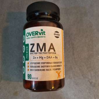ZMA цинк магний аспарагиновая кислота В6 OVER OVER бустер тестостерона спортивное питание 90 капсул: отзыв пользователя Детский Мир