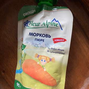 Пюре Fleur Alpine Морковь с 4 мес 90 г: отзыв пользователя ДетМир