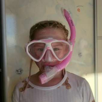 Маска для плавания детская с трубкой FitSmile розовый цвет: отзыв пользователя Детский Мир