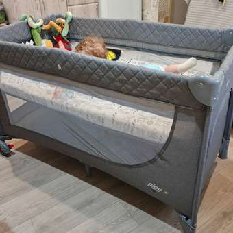 Манеж кровать MOWbaby Play plus, grey: отзыв пользователя Детский Мир