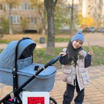 Коляска 3в1 JOVOLA Pepper серебряный: отзыв пользователя Детский Мир