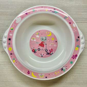 Тарелка BabyGo Pink-White 1 шт.: отзыв пользователя ДетМир