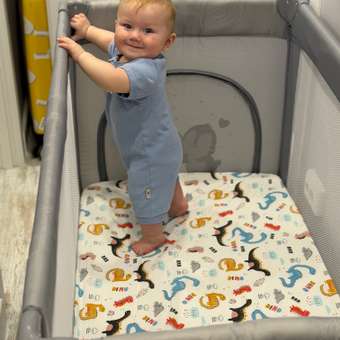 Манеж кровать JOVOLA I-Travel 1 уровень серый: отзыв пользователя Детский Мир